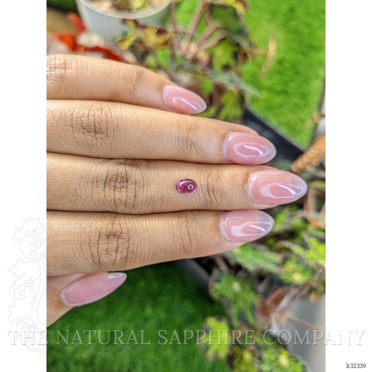 0.74 Ct. Pinkish Purple Cabochon Garnet from Ceylon (Sri Lanka)