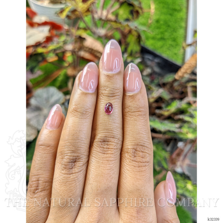 0.74 Ct. Pinkish Purple Cabochon Garnet from Ceylon (Sri Lanka)