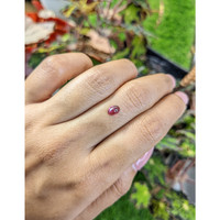 0.74 Ct. Pinkish Purple Cabochon Garnet from Ceylon (Sri Lanka) Life Style
