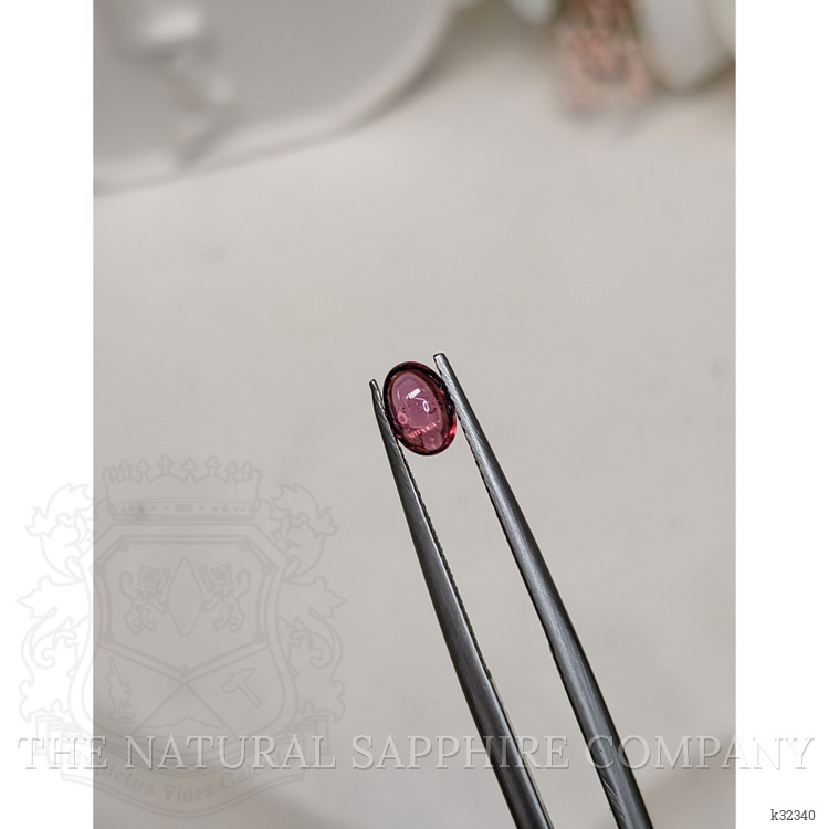 0.55 Ct. Pinkish Purple Cabochon Garnet from Ceylon (Sri Lanka)