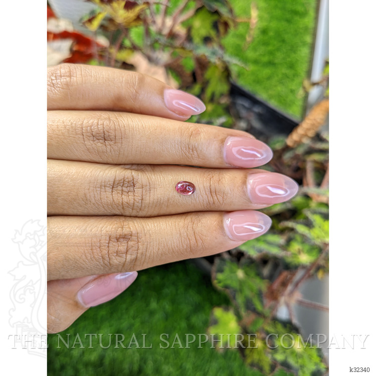 0.55 Ct. Pinkish Purple Cabochon Garnet from Ceylon (Sri Lanka)