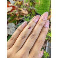 0.68 Ct. Pinkish Purple Cabochon Garnet from Ceylon (Sri Lanka) Life Style