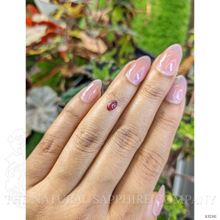 0.68 Ct. Pinkish Purple Cabochon Garnet from Ceylon (Sri Lanka)