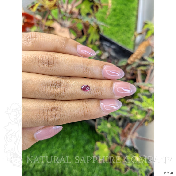 0.68 Ct. Pinkish Purple Cabochon Garnet from Ceylon (Sri Lanka)
