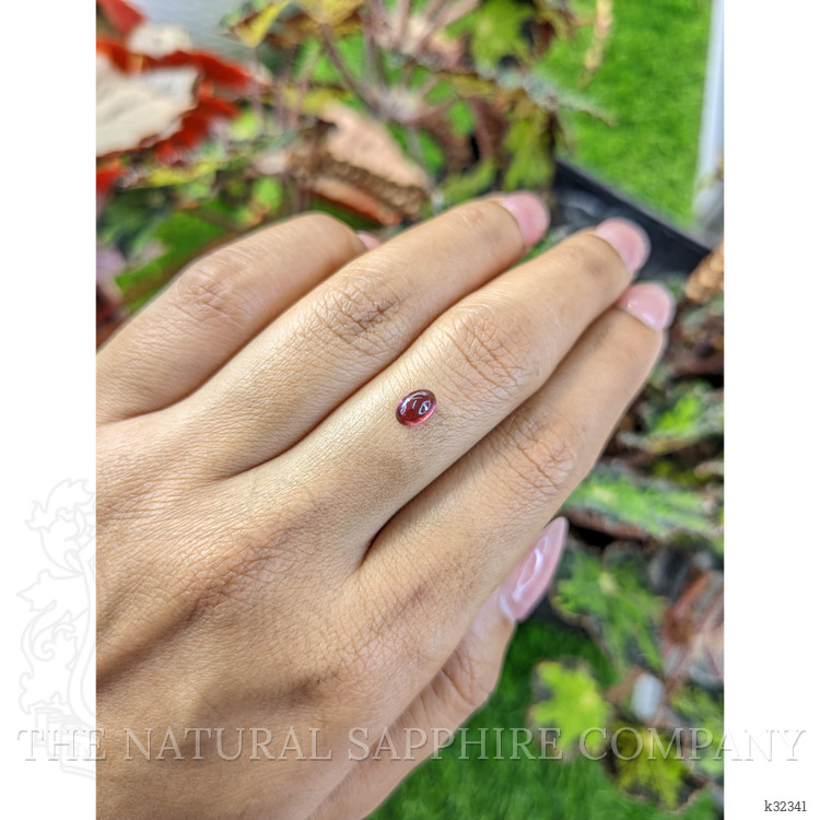 0.68 Ct. Pinkish Purple Cabochon Garnet from Ceylon (Sri Lanka)