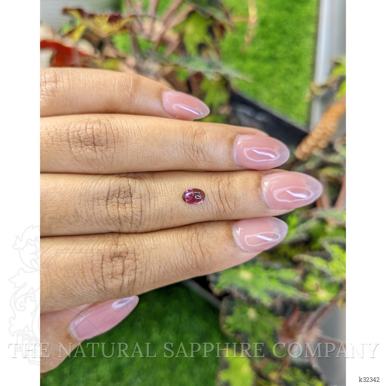 0.60 Ct. Pinkish Purple Cabochon Garnet from Ceylon (Sri Lanka)