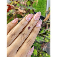 0.60 Ct. Pinkish Purple Cabochon Garnet from Ceylon (Sri Lanka) Life Style