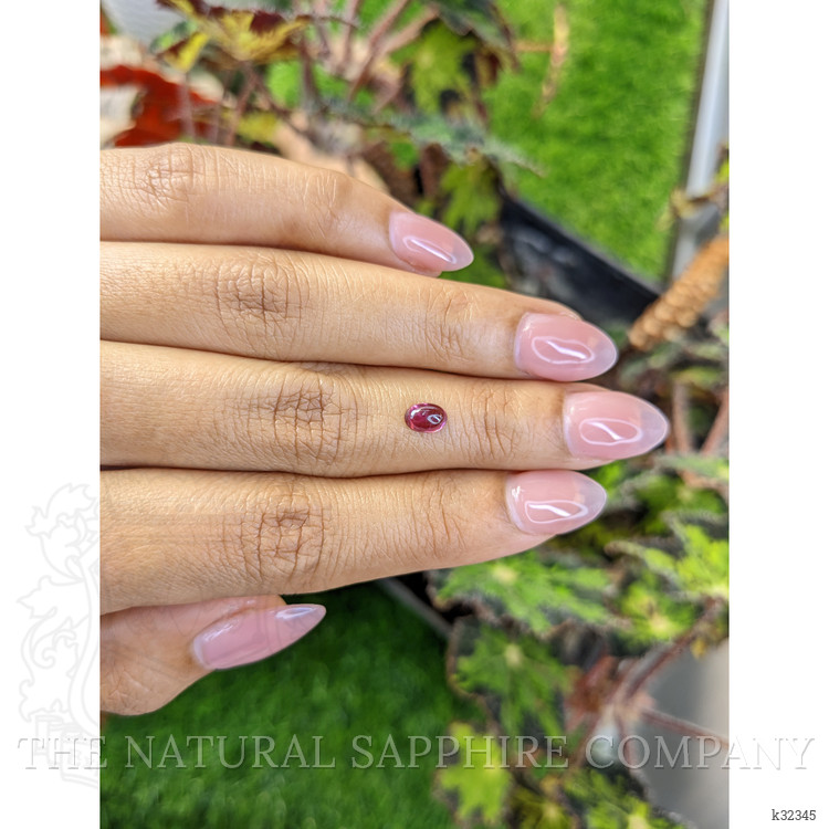 0.75 Ct. Pinkish Purple Cabochon Garnet from Ceylon (Sri Lanka)