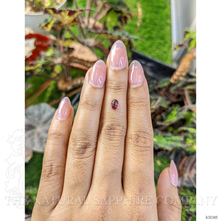 0.75 Ct. Pinkish Purple Cabochon Garnet from Ceylon (Sri Lanka)