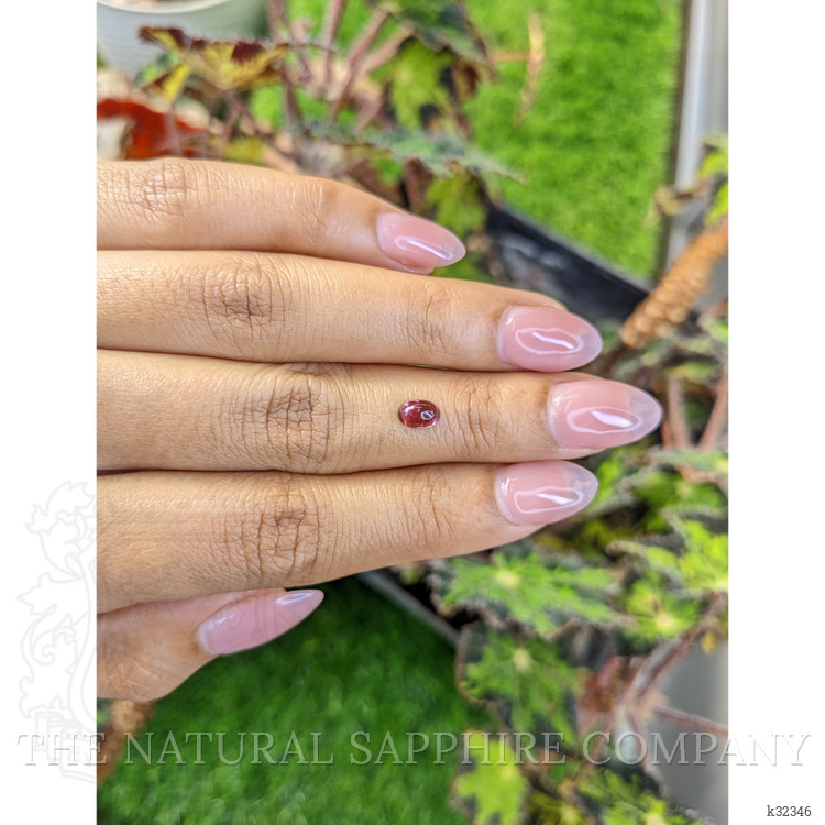 0.69 Ct. Pinkish Purple Cabochon Garnet from Ceylon (Sri Lanka)