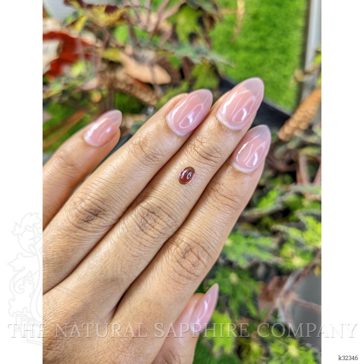 0.69 Ct. Pinkish Purple Cabochon Garnet from Ceylon (Sri Lanka)