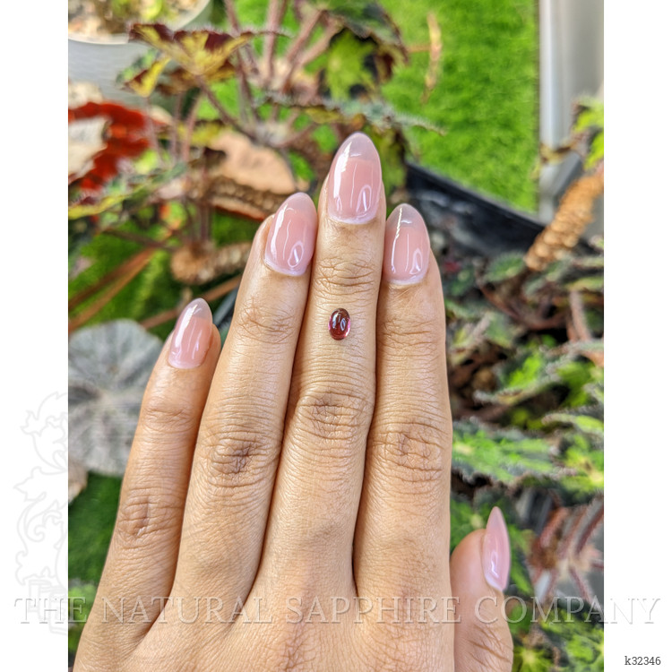 0.69 Ct. Pinkish Purple Cabochon Garnet from Ceylon (Sri Lanka)