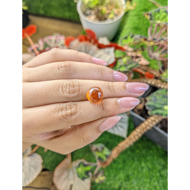 8.94 Ct. Orange Cabochon Hessonite Garnet from Madagascar