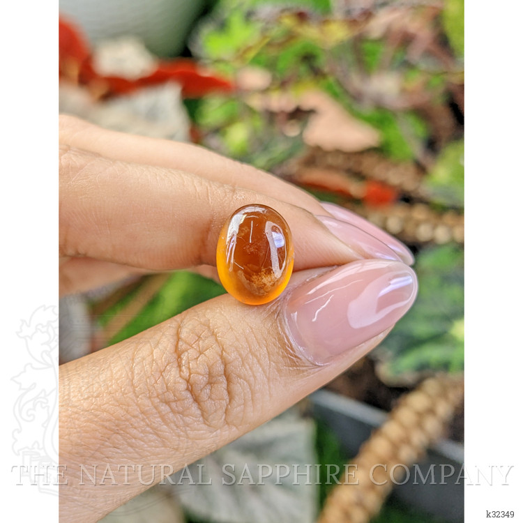 7.38 Ct. Orange Cabochon Hessonite Garnet from Madagascar