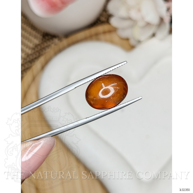 11.67 Ct. Orange Cabochon Hessonite Garnet from Madagascar