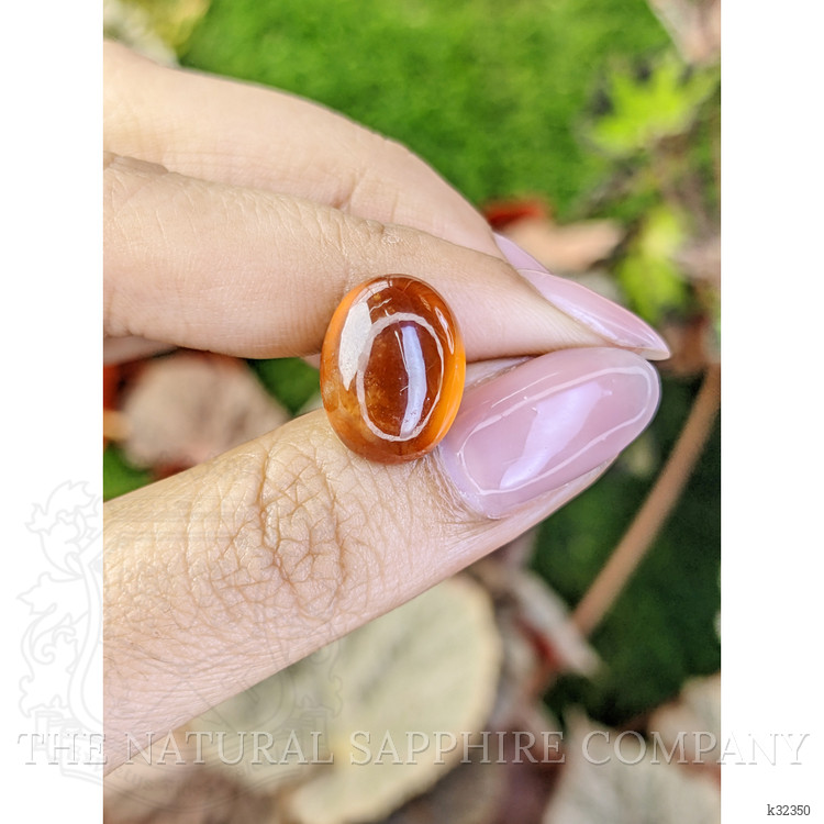 11.67 Ct. Orange Cabochon Hessonite Garnet from Madagascar