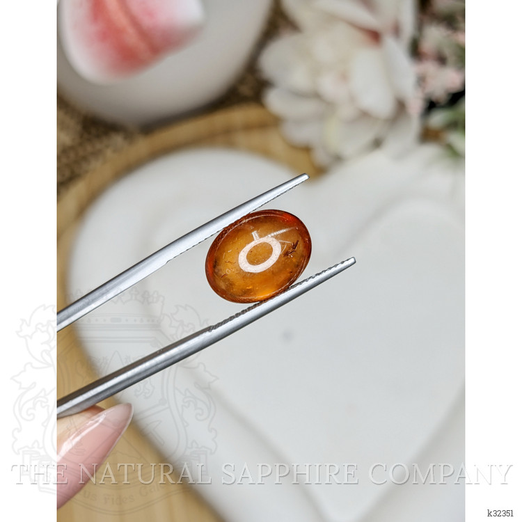 7.50 Ct. Orange Cabochon Hessonite Garnet from Madagascar