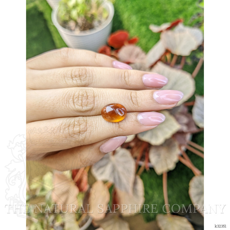 7.50 Ct. Orange Cabochon Hessonite Garnet from Madagascar