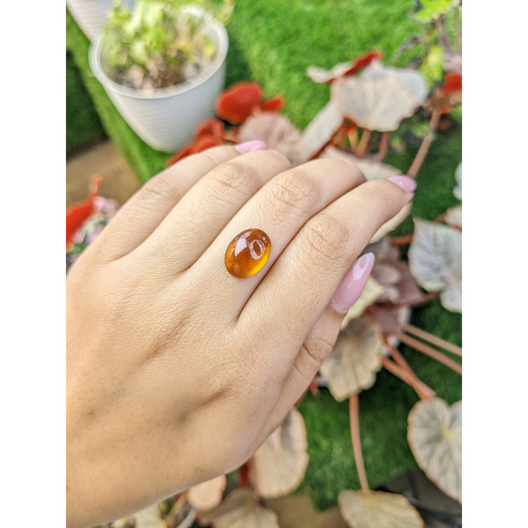 7.50 Ct. Orange Cabochon Hessonite Garnet from Madagascar