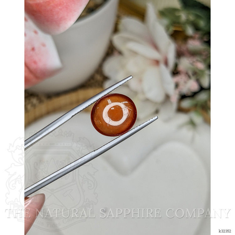 6.92 Ct. Orange Cabochon Hessonite Garnet from Madagascar