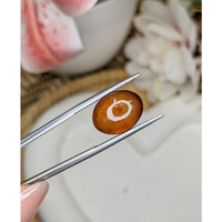 8.75 Ct. Orange Cabochon Hessonite Garnet from Madagascar Life Style