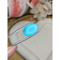 13.39 Ct. Blue Cabochon Turquoise from Persia(Iran) Life Style