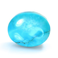 15.94 Ct. Greenish Blue Cabochon Turquoise from Persia(Iran) Video
