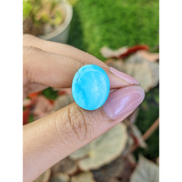 15.94 Ct. Greenish Blue Cabochon Turquoise from Persia(Iran) Life Style