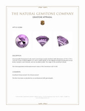 3.68 Ct. Purple Amethyst from Brazil Appraisal