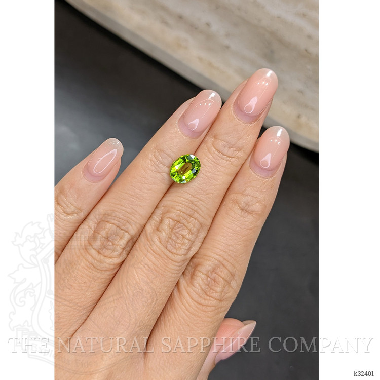 2.06 Ct. Green (Lime Green) Peridot from Burma (Myanmar)