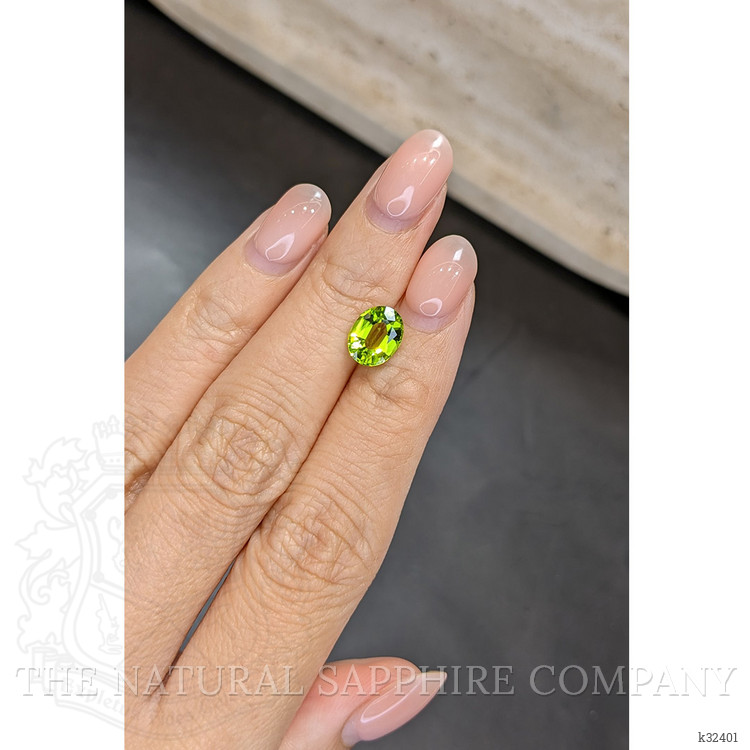 2.06 Ct. Green (Lime Green) Peridot from Burma (Myanmar)