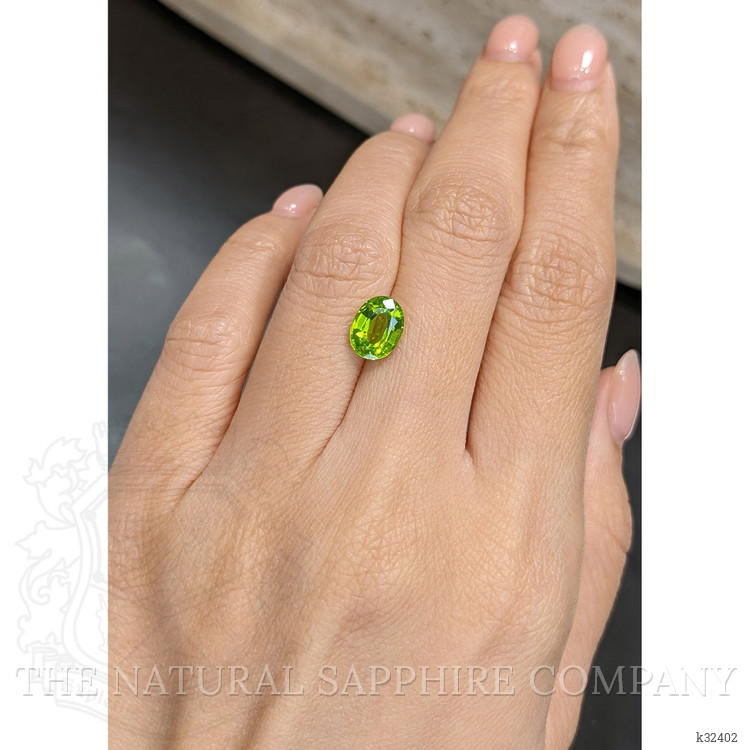 2.15 Ct. Green (Lime Green) Peridot from Burma (Myanmar)