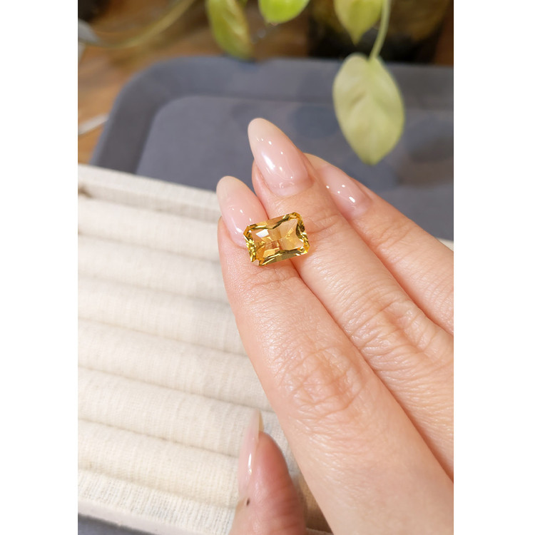 3.72 Ct. Orangish Yellow Citrine from Brazil