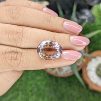 12.10 Ct. Bi Color Ametrine from Ceylon (Sri Lanka) Life Style