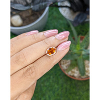 2.62 Ct. Orange Hessonite Garnet Life Style