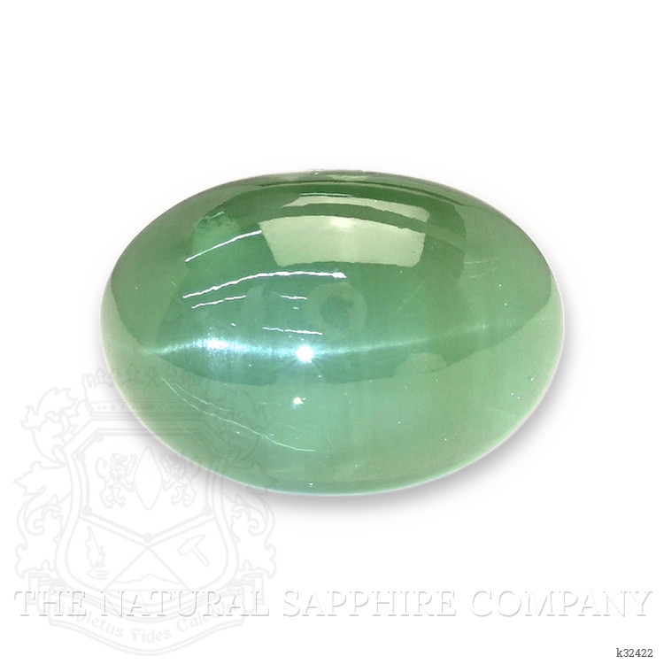 228.07 Ct. Green Cabochon Cat’s Eye Beryl from Ceylon (Sri Lanka)