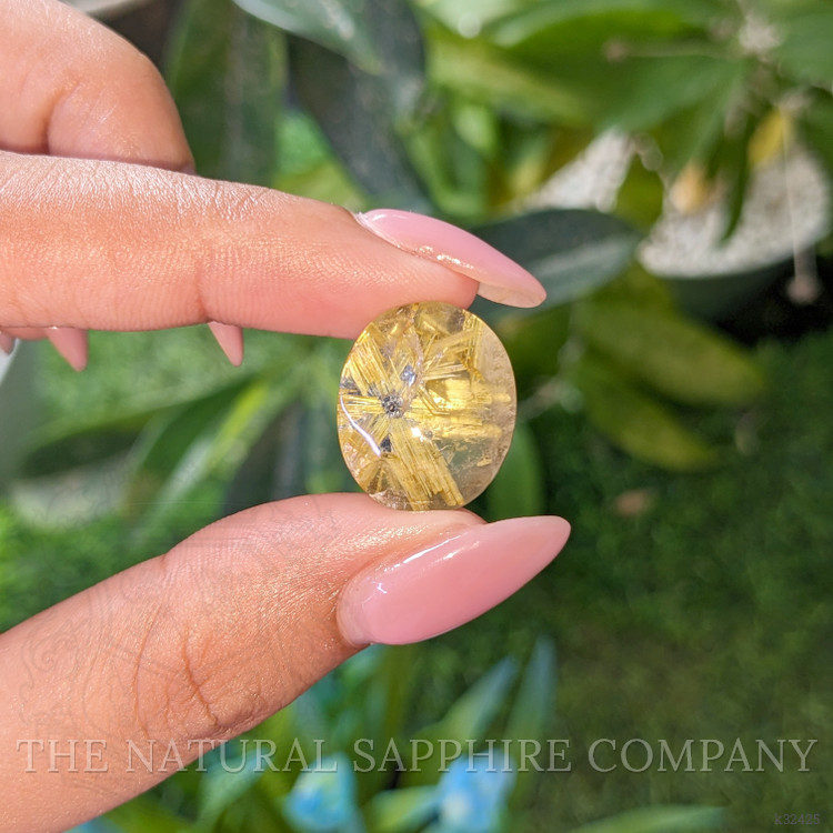 15.37 Ct. Smoky Rutilated Quartz from Ceylon (Sri Lanka)