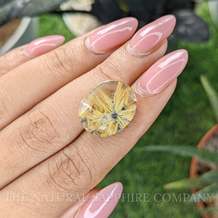 15.37 Ct. Smoky Rutilated Quartz from Ceylon (Sri Lanka)