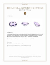 18.63 Ct. Purple Amethyst from Madagascar Appraisal