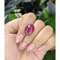 8.82 Ct. Purplish Red Cabochon Rubellite Tourmaline from Madagascar Life Style