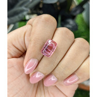 6.46 Ct. Reddish Pink Cabochon Rubellite Tourmaline from Madagascar Life Style