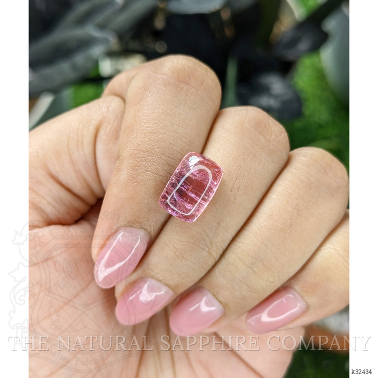 6.46 Ct. Reddish Pink Cabochon Rubellite Tourmaline from Madagascar