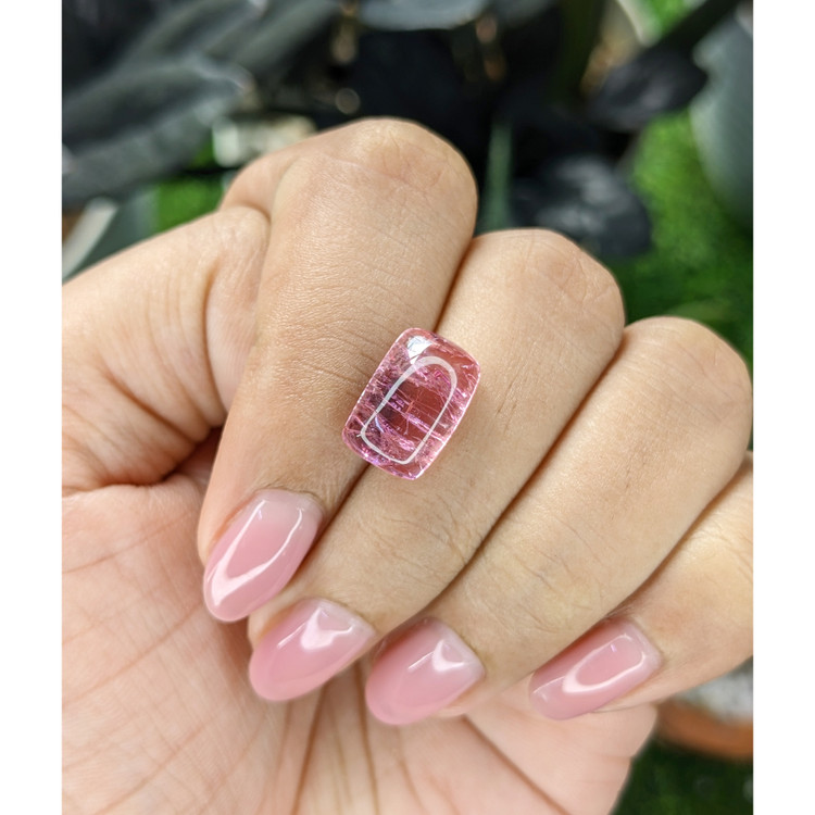 6.46 Ct. Reddish Pink Cabochon Rubellite Tourmaline from Madagascar