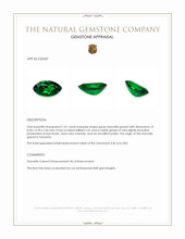1.01 Ct. Tsavorite Garnet from Tanzania Appraisal