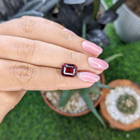 4.01 Ct. Red Garnet from Ceylon (Sri Lanka) Life Style
