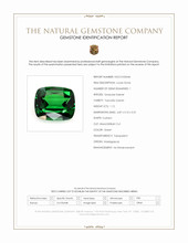 1.12 Ct. Tsavorite Garnet from Madagascar Scan Report