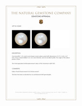 1.23 Ct. Cream Edison Pearl from China Appraisal