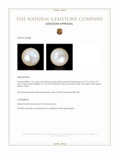 1.19 Ct. Cream Edison Pearl from China Appraisal