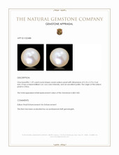 1.29 Ct. Cream Edison Pearl from China Appraisal