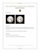 1.19 Ct. Cream Edison Pearl from China Appraisal